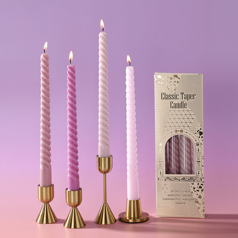 Vintage spiral long rod candle