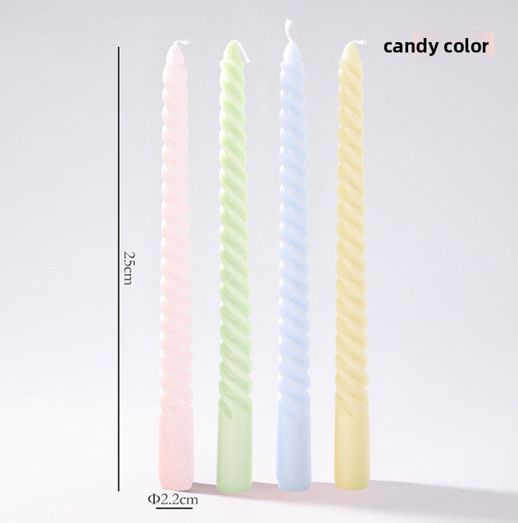 Vintage spiral long rod candle