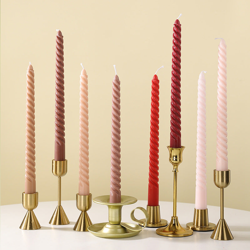 Vintage spiral long rod candle