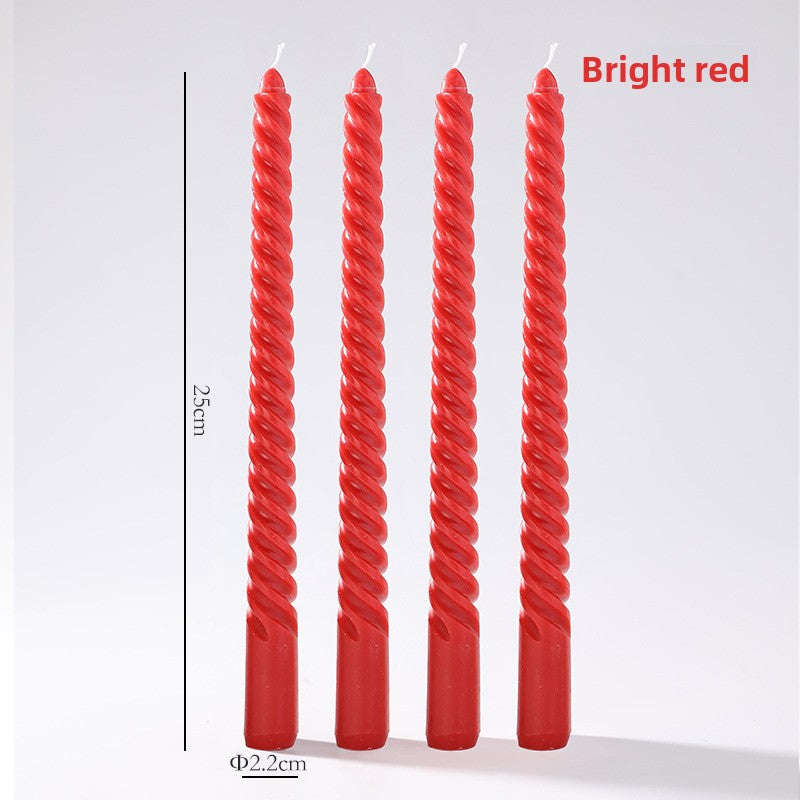 Vintage spiral long rod candle