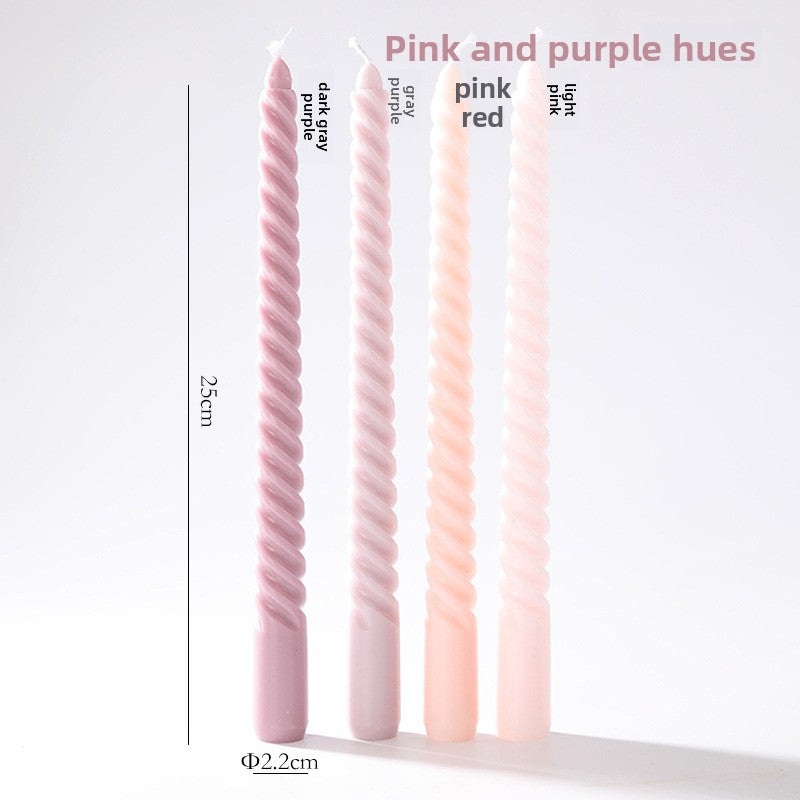Vintage spiral long rod candle