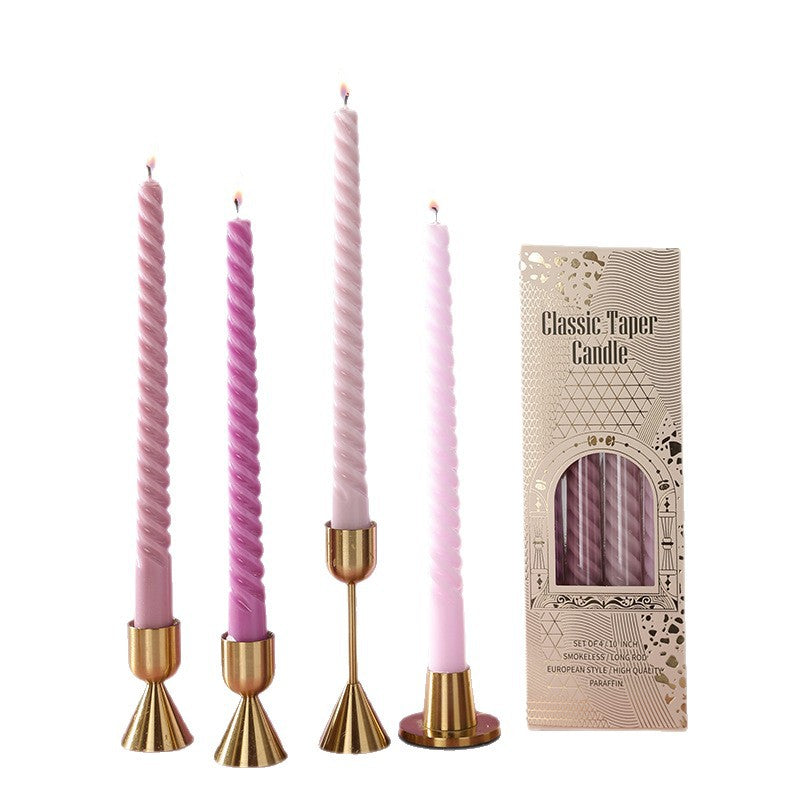 Vintage spiral long rod candle