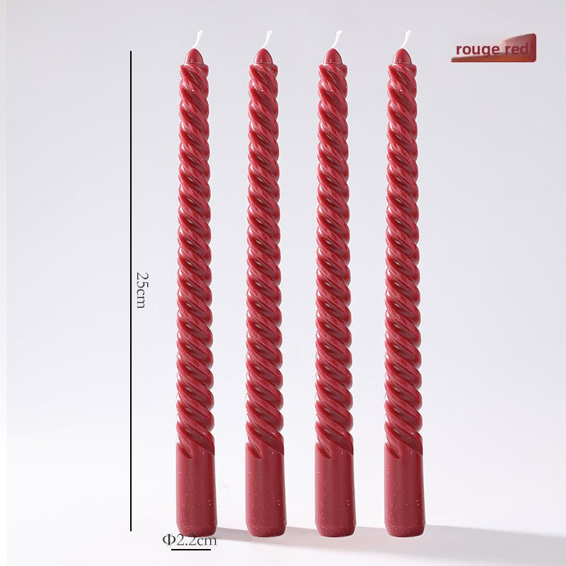 Vintage spiral long rod candle