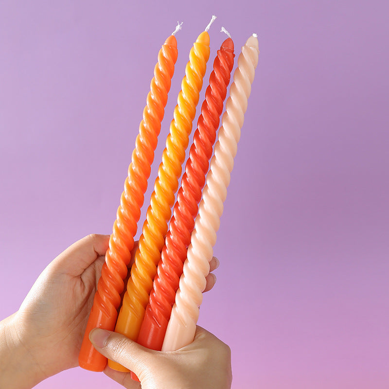 Vintage spiral long rod candle